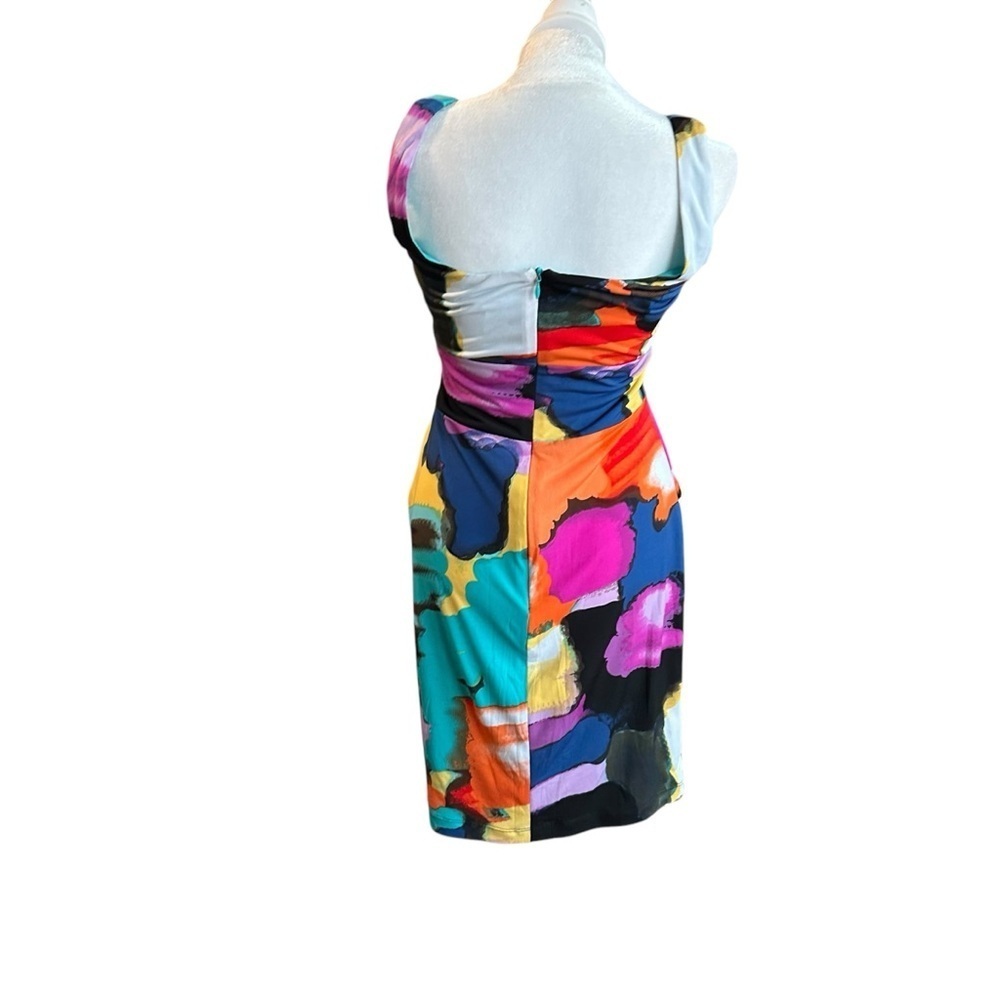 Bisou Bisou Blue Orange Midi Sundress - Picture 2 of 6